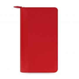 Filofax Органайзер Saffiano Personal Compact, с цип, червен