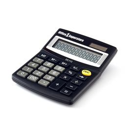 Office 1 Настолен калкулатор DC112, 12-разряден, черен 2060120042