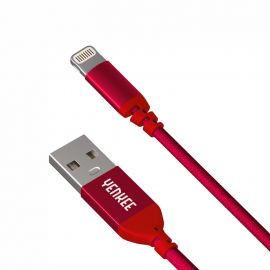 Yenkee Кабел 611 RD USB Male към Lightning Male, 1 m, червен