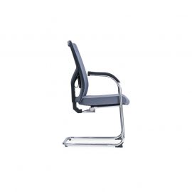 RFG Посетителски стол Snow Black M, светлосива седалка, светлосива облегалка, 2 броя