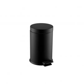 Dayco Кош за отпадъци, с педал, метален, ø18 х 29 cm, 5 L, черен