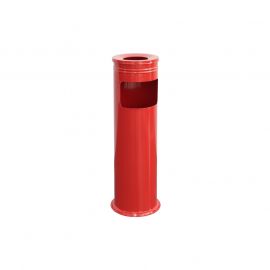 Dayco Кош за отпадъци, с пепелник, ø18 х 60 cm, 13 L, червен