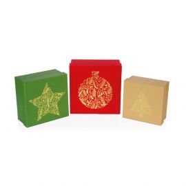 Gipta Подаръчна кутия New Year, с капак, 180 x 180 x 95 mm 6015200233