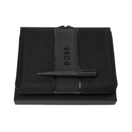 Hugo Boss Комплект химикалка и папка Arche Iconic, А5, черни 6110320293