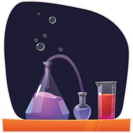 STEM Стикер, Природни науки - Химия, комплект H9, 50 cm, стикер 8