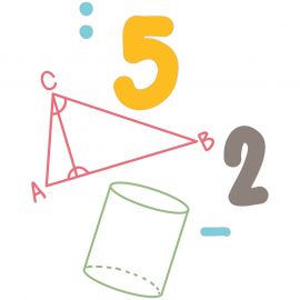 STEM Стикер, Математика и информатика - Математика, комплект D3, 100 cm, стикер 4