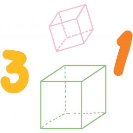 STEM Стикер, Математика и информатика - Математика, комплект D3, 100 cm, стикер 9