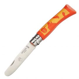Детски сгъваем нож Opinel №7 AnimOpinel Lion, острие 8 см