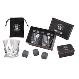 Уиски комплект - 2 чаши и базалтови охладители, в кутия - Whisky Gift Sets