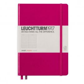 Тефтер А5 Leuchtturm1917 Notebook Medium Berry, твърди корици, Редове