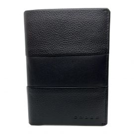 Мъжки вертикален портфейл за паспорт Cross Cromi Int, черен
