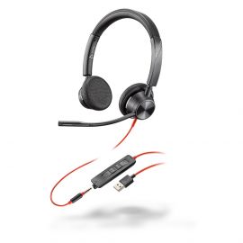 Poly BLACKWIRE 3325 стерео слушалки, MS, USB-A, 3.5мм жак 214016-01
