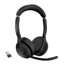 Jabra Evolve2 55 стерео слушалки, Bluetooth, Link380a, MS, черен 25599-999-999