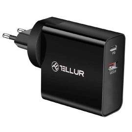 Мрежово зарядно устройство Tellur PDHC1 48W PD30W + QC3.0, черен TLL151271