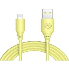 Кабел Tellur USB to Lightning 3A, 1m, жълт TLL155397