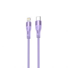 Tellur Silicone кабел за данни, type-C - lightning cable, 1м, лилав TLL155571