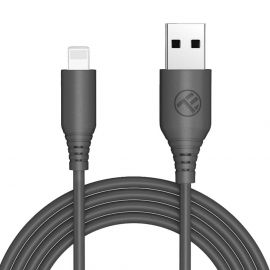Tellur Silicone кабел за данни, USB-A - Lightning, 1м, черен TLL155581