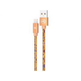 Tellur Graffiti кабел за данни, USB-A - Lightning, 3A, 1 м, оранжев TLL155611