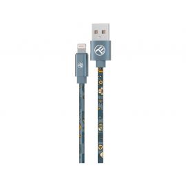 Tellur Graffiti кабел за данни, USB-A - Lightning, 3A, 1 м, син TLL155631