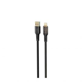 Tellur Transparent Series кабел за данни, USB-A - Lightning, 1м, черен TLL155701