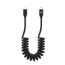 Tellur кабел за данни, USB-C - Lightning, разтегателен, 1.8 м, черен TLL155741
