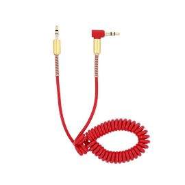 Аудио кабел Tellur 3.5мм – 3.5мм, разтегателен, 1.5м - червен TLL311061