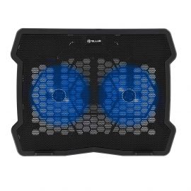 Cooling pad Tellur Basic, 15.6" охладител с 2 вентилатора, черен цвят TLL491101