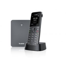 Yealink W73P IP DECT телефон, до 10 слушалки Yealink DECT W73H, до 20 разговора, сив W73P
