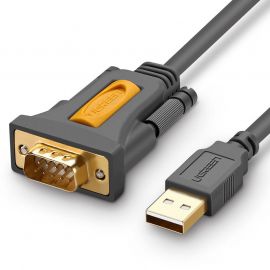 Кабел Ugreen USB-A към DB9 RS-232 1,5 м CR104 - сив