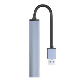 USB Хъб Orico 4 порта, от Type-A към 4x USB 3.0 Type-A, 5000 Mbit/s AH-A13-GY-BP - сив