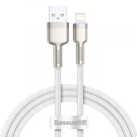 Кабел Baseus Cafule Metal Series USB-A към Lightning, 1м CALJK-A02 - бял