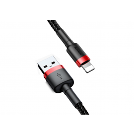 Кабел Baseus Cafule USB-А към Lightning1.5A, 2м CALKLF-C19 - черен/червен