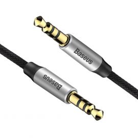 Стерео аудио кабел Baseus Yiven M30 Mini Jack 3.5мм AUX CAM30-BS1 1м - сребристо-черен