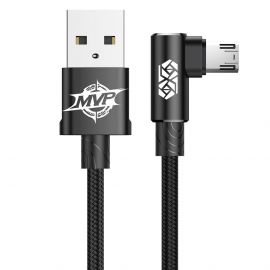 Кабел Baseus MVP Elbow Type Cable micro USB 1.5A 2м CAMMVP-B01 - черен