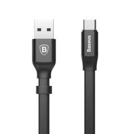 Кабел Baseus Nimble CATMBJ-01 USB Type C - USB-A Quick charge 2A 23см черен