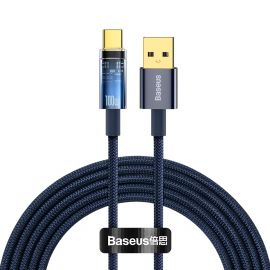 Кабел Baseus CATS000203 USB към USB Type C 100W 1м - син
