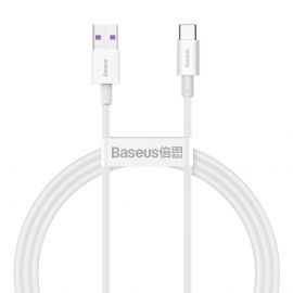 Кабел Baseus Superior CATYS-02 USB към USB-C, 66W, 1м, бял