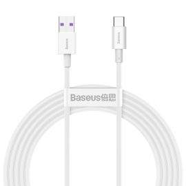 Кабел Baseus Superior CATYS-A02 USB-A към USB-C, 66W, 2м, бял