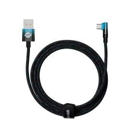Кабел Baseus CAVP000521 MVP 2 Elbow-shaped Fast Charging USB към Type-C 100W 2м, черен-син