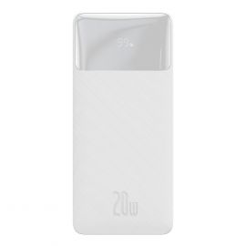Външна батерия Baseus Bipow PPBD050302 20000mAh 20W бял + USB-A - Micro USB кабел 0.25m бял