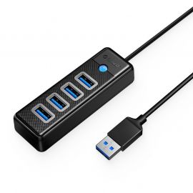 Хъб Orico PW4U-C3-015 USB 3.0 4-порта черен