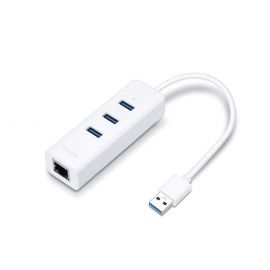 Мрежови адаптер TP-Link UE330 USB 3.0 3-Port Hub & Gigabit Ethernet