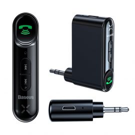 Аудио приемник Baseus Qiyin Bluetooth AUX мини жак за кола WXQY010001 - черен
