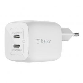Зарядно устройство Belkin BoostCharge USB-C x 2 45W White