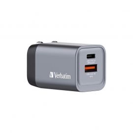 Зарядно устройство Verbatim GNC-35 GaN 35W USB A/C (EU/UK/US)