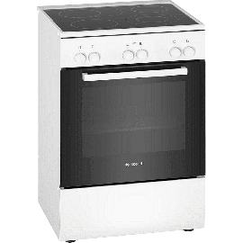 Готварска печка (ток) Bosch HKA090220 , Бял , Керамични