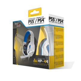 Слушалки с микрофон SteelPlay HP44 WHITE/BLUE (PS5) , OVER-EAR