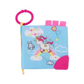 Kikkaboo Образователна текстилна книжка с чесалка Happy Unicorn 31201010209