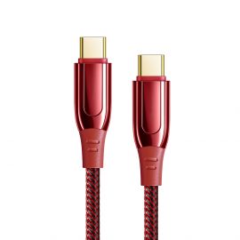 USB Type-C към USB Type-C PD кабел Xmart, 5A, 100W, 1.2м, Червен