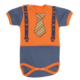 Бебешко боди Boy в оранжево за момче от 0 до 6 месеца